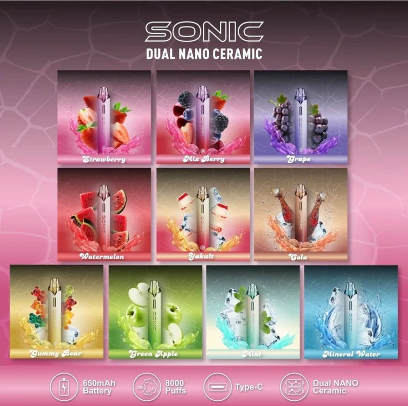 Sonic Dual Nano Ceramic 8000 Puffs